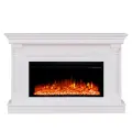 Камин электрический Sicilia с очагом Pulsar 38 белый, МДФ, пульт д/у
