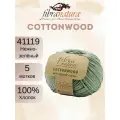 Пряжа Fibra Natura Cottonwood 41119 нежно-зелёный (50г/105м, упаковка 5 мотков)