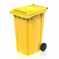 Контейнер для мусора 240 л на колесах, желтый новый