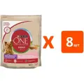 PURINA ONE мини чувствительное пищеварение для взрослых собак маленьких пород с лососем и рисом (0,6 кг х 8 шт)