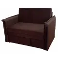 Диван-кровать StylChairs Кира, ширина 100 см, обивка велюр, цвет коричневый