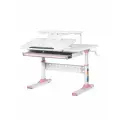 Детский письменный стол растущая парта Ergokids Aspen розовый с пеналом