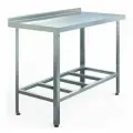 Стол производственный Assum, 1200х800х850мм, борт, открытый, 1 полка решетчатая оцинк, разборный, каркас уголок оцинк, ст. нерж.430