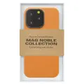 Чехол с MagSafe для iPhone 14 Pro Max MAG NOBLE COLLECTION кожаный Soft touch — Оранжевый