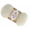 Пряжа Alize для вязания универсальная легкая Diva микрофибра 100г 350 м 5 мотков 62 молочный