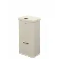 Мусорное ведро EKO сенсорное 32+18 литров с раздельным сбором, окрашенная сталь, ваниль