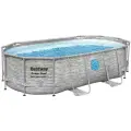 Бассейн каркасный овальный Bestway Power Steel Swim Vista 56714, 427x250x100 см, 7250 л