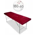 Чехол для кушетки и массажного стола, велюр, 180x60 см, красный