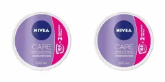 Крем для лица, Nivea, Care, антивозрастной увлажняющий против морщин, повышающий упругость кожи, 100 мл, 2 шт