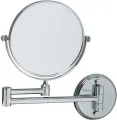Зеркало косметическое настенное d260 мм с увеличением хром Fixsen Hotel