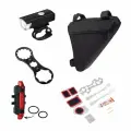Набор для велосипеда 4 в 1: фонарь аккумуляторный, ремонтный набор, велосипедный ключ, сумка 9867412