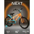 Велосипед двухколесный детский 16, рост 100-115 см, на 3 года 4 года 5 лет, для мальчика, для девочки, TOPEMOUNT NEXT