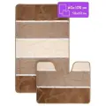 Комплект ковриков для ванной и туалета Vonaldi противоскользящий 60*100см и 50*60см, бежевый