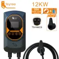 Feyree Зарядная станция EV для TS-NACS Socket EVSE Wallbox 32A 7.6KW 40A 9.6KW 50A 12KW Управление через приложение для быстрой зарядки для автомобиля Tesla 12KW 50A 1 Phase