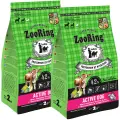 Сухой корм Zooring Active Dog для взрослых собак средних и крупных пород с мясом молодых бычков, рисом, глюкозамином и хондроитином, 2 кг 2 шт