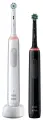 Набор из 2-х электрических зубных щеток Oral-B Pro 3 3900 Duo Черная и белая