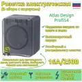 Розетка накладная 2шт AtlasDesign Profi54 IP54 16А 250B открытая наружная установка с заземлением со шторками антрацит Schneider Electric/Systeme Electric