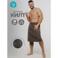 Килт VOTEX, мужской, вафельный, для бани, сауны, универсальный размер, хакки, 60х140 см