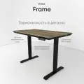 Компьютерный стол с подъемным механизмом регулируемый по высоте liftdesk Frame 138x67см Черный, Дуб Галифакс олово