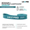 Эспандер ленточный / Жгут для фитнеса и подтягиваний LIVEPRO SuperBand, 208х3,2 см, сопротивление: среднее, голубой