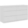 Комод для одежды белый большой с ящиками, 130 х 40 х 71 см, Гуд Лакк, Кастор