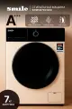 Стиральная машина SMILE SWMSW7MB1200 бежевый мрамор/черный (DD, пар, инвертор)