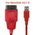 Renolink V2.10 OBD2 диагностический интерфейс программатор ECU V1.99 многофункциональный инструмент для кодирования ключей транспортных средств Renault Dacia, Renolink v2.10