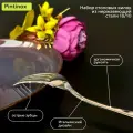 Острые вилки столовые набор 6 шт из нержавеющей стали 18/10, Pintinox