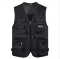 Жилет с карманами для рыбалки, охоты, рабочий, черный, 5XL
