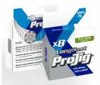 Плетеный шнур ProJig X8 Long Cast 0,12 мм, тест 9,0 кг, длина 100 м, цвет хаки
