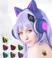YOU CAT - ZW068 Gen3+ purple. Беспроводные наушники с ушками кошки cat ear и подсветкой.