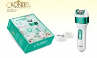 Профессиональный многофункциональный эпилятор Cronier, бритва, пемза, 3 в 1