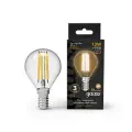 Лампа Gauss Filament Шар 13W 1100lm 2700К Е14 LED 1/10/50 105801113 (5 шт)
