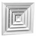 Решетка вентиляционная потолочная, 595х595, алюминий, цвет белый