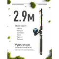 Удилище телескопическое в сборе (катушка + леска + поплавок + грузило) 2,9 метра