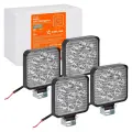 Фара светодиодная (квадратная) 9W 83x83x22 9 LED направленный свет 12V 4шт (AIRLINE)