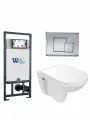 Комплект унитаза с инсталляцией WeltWasser MARBERG 507 + BAARBACH 004 GL-WT + MAR 507 SE, кнопка хром