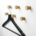 Крючки из дерева круглые в гардероб, баню, прихожую. Комплект: 4 шт. Материал: ДУБ.
