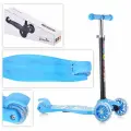 Самокат трехколесный, разборный, высота руля регулируется(52-80 см), нагрузка до 70 кг. Синий