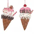 Набор елочных игрушек Мороженое - Sweet Couturier 15 см, 2 шт, подвеска, Goodwill, KL60309-набор