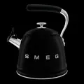 Чайник для плиты SMEG CKLW2001BL со свистком, черный, 2,3 л