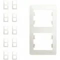 Рамка Schneider Electric Glossa двухместная вертикальная перламутр (комплект из 10 шт)