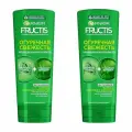 Garnier Бальзам для волос, Fructis, Огурченый детокс, 387 мл, 2 шт.