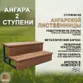 Лестница-крыльцо RODWOOD Ангара на 2 ступени, окрашенная, ступени из ангарской лиственницы