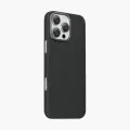 Чехол с МагСейф для Айфон 16 Про Макс KEEPHONE Kevilar (Кевлар-Карбон) MAGSAFE CASE-Чёрный 100% арамидного волокна