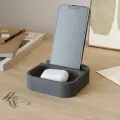 Подставка для телефона настольная, держатель для смартфона и планшета Oliver, бетон, графитовый матовый