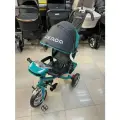 Велосипед детский трехколесный Luxmom 5588, изумрудный, звук, свет, родительска ручка, подставка под ножки