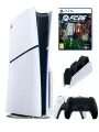 Игровая консоль Sony PlayStation 5 Slim, с дисководом, 1ТБ, зарядная станция, 2й геймпад (черный) + игра Fifa 26