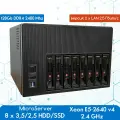 NAS хранилище-микросервер Huananzhi 8 х 3,5 HDD/Xeon E5 2640 v4 2.4 GHz/128Гб ОЗУ, 2xLAN 2,5 Гбит/с