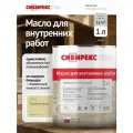 Масло для дерева для внутренних работ полуматовое с воском, 1 литр, для мебели, стен, потолков, ДСП и ОСП, защитно-декоративное сибирекс